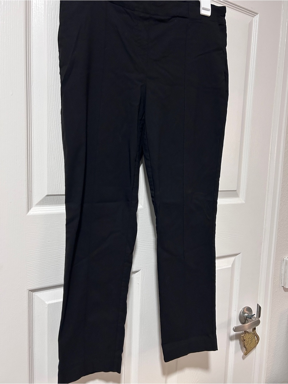 Hilary Radley Black Straight-Leg Trousers